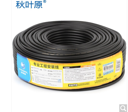秋叶原（CHOSEAL）QS2902T100S SYV75-5-2多股铜芯128网纯铜编织监控视频线 10