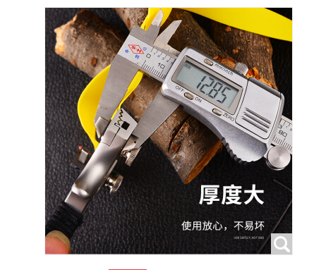 送600颗弹珠】高端小恶魔扁皮弹弓皮筋淮撑免绑带瞄高精准器不锈钢户
