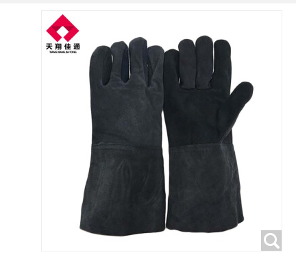 长款全牛皮电焊防护手套 隔热耐磨焊工防寒透气 劳保用品 手部防护 软